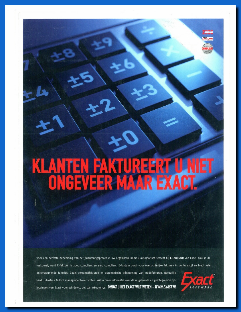 Klanten factureert u niet ongeveer maar Exact